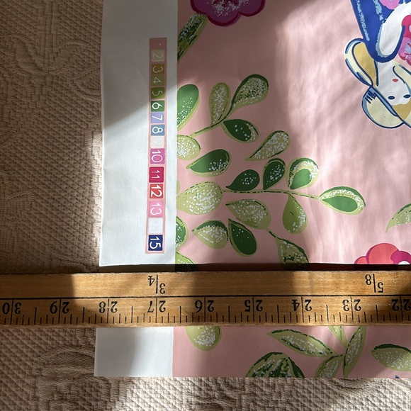 Clarence House unused fabric and matching wallpaper, pale pink, “Dix Sur Dix” - Picture 7 of 8